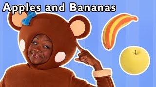 Apples and Bananas  More  FUN PHONICS RHYMES  Mother Goose Club Phonics Songs [upl. by Selegna611]