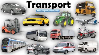 Learn Transport Names Vehicles Name  Mode of Transport  Basic English Learning [upl. by Arihat]