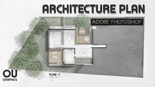 Easy Architecture Plan in Adobe Photoshop [upl. by Eifos]