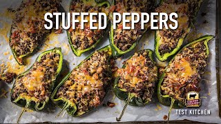 Stuffed Peppers Recipe Beef Stuffed Poblano Bake [upl. by Downes]