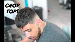 BARBER TUTORIAL TEXTURED CROP TOP WITH DROP FADE HD [upl. by Laden]