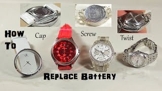 How To Replace Change Watch Battery [upl. by Ailedroc56]