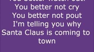 Justin Bieber  Santa Claus Is Coming To Town lyrics on screen [upl. by Notac471]