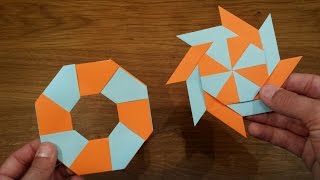 How To Make a Paper Transforming Ninja Star  Origami [upl. by Auop]