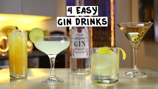 Four Easy Gin Drinks [upl. by Lahcsap]