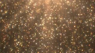 Beautiful Gold Glitter Particle Rain Falling Shimmers Sparkle Light 4K DJ Visuals Loop Background [upl. by Branen532]