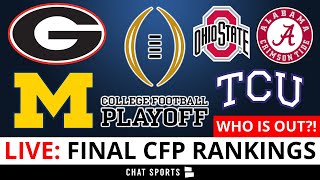 College Football Rankings LIVE  Top 25 Rankings amp Bracket Georgia Michigan TCU Ohio St or Bama [upl. by Strickman607]