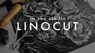 Linocut Printmaking Process  In the Studio [upl. by Dunc830]