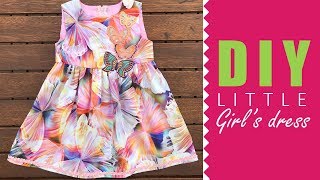 How to sew a basic girls dress  DRESSMAKING [upl. by Eizeerb]