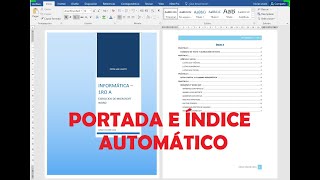Crear Indice en Word y agregar Portada [upl. by Ddahc]