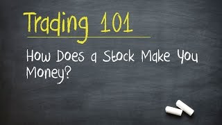 Trading 101 How Does a Stock Make You Money [upl. by Jangro]