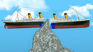 BREAKING THE TITANIC IN HALF WITH AN ICEBERG  Floating Sandbox Gameplay [upl. by Borchers]