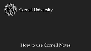 How to Use Cornell Notes [upl. by Anihsak959]