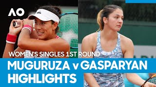 Garbiñe Muguruza vs Margarita Gasparyan Match Highlights 1R  Australian Open 2021 [upl. by Sset899]