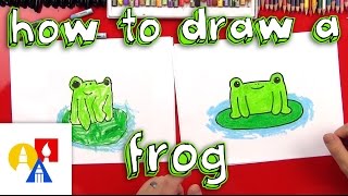 How To Draw A Cartoon Frog [upl. by Codel]