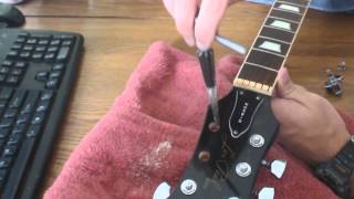 Installing Sperzel tuners with reamer [upl. by Notgnillew]