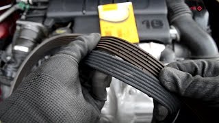 16 HDI TDCI  How to remove and replace auxiliary drivebelt Peugeot Citroen Ford [upl. by Yunfei355]