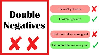 DOUBLE NEGATIVES ❌ Should you use them [upl. by Dowlen38]