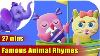 Animal Songs For Kids  Collection 1 of Favourite Animal Rhymes [upl. by Alleinad]