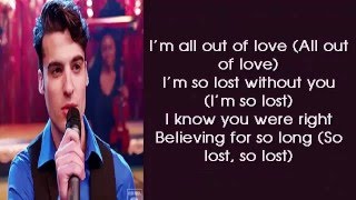 Glee  All Out of Love lyrics [upl. by Thibaut]