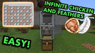 SIMPLE 121 AUTOMATIC CHICKEN FARM TUTORIAL in Minecraft Bedrock MCPEXboxPS4SwitchWindows10 [upl. by Nivi]