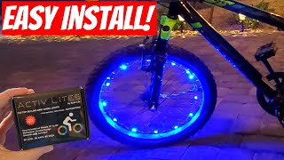 HOW TO INSTALL LED BIKE LIGHTING  LED BIKE WHEEL LIGHTS  ACTIV LITES FROM ACTIV LIFE [upl. by Ayhay360]