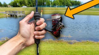 Bank Fishing A Public Park With Ultralight Gear [upl. by Retsim749]