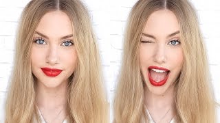 Everyday Casual Red Lip Makeup Tutorial ♥ stephaniemaii ♥ [upl. by Iretak]