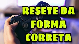 RESET O CONTROLE DO PS4 DA FORMA CORRETA PARA RESOLVER PROBLEMAS [upl. by Nyleuqaj]