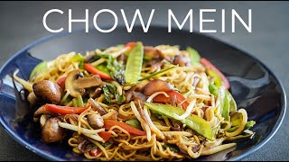 Vegetable Chow Mein Recipe  EASY Chinese vegan Noodles dinner idea [upl. by Adamsen]