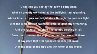 Star Spangled Banner US National Anthem with Lyrics [upl. by Araz]