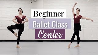 Beginner Ballet Class Center  At Home Workout  Kathryn Morgan [upl. by Atteinotna]