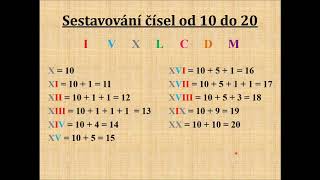 Matematika  4 ročník římské číslice [upl. by Kery]