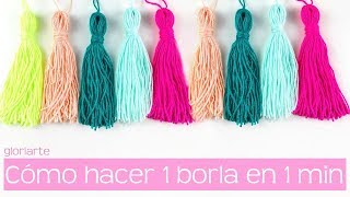 Cómo hacer borlas o flequillos en 1 minuto How to make tassels in 1 minute [upl. by Lemay]