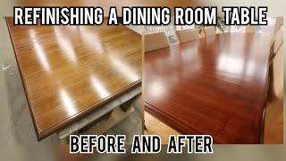 Refinishing a Dining Room Table  Furniture Restoration Repair How to  John Bear Woodworking [upl. by Scoville]