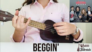 Måneskin  Beggin EASY Ukulele Tutorial [upl. by Aneert]