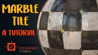 Marble Tile  Beginner Substance Designer Tutorial [upl. by Anirehtac665]