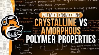 Crystalline Vs Amorphous Polymer Properties  Polymer Engineering [upl. by Gnuhp]