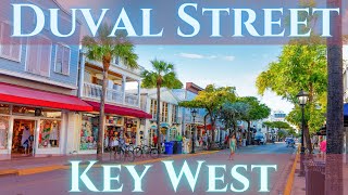 Duval Street in Key West Florida Walking Tour 4K [upl. by Ryun]