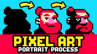 Easy Pixel Art Portrait Tutorial [upl. by Llerraf922]