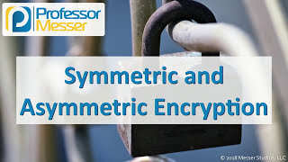 Symmetric and Asymmetric Encryption  CompTIA Security SY0501  61 [upl. by Anoirtac19]