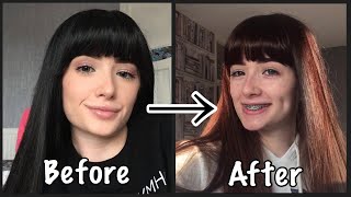 Using hair dye remover  black to brown hair [upl. by Shear]