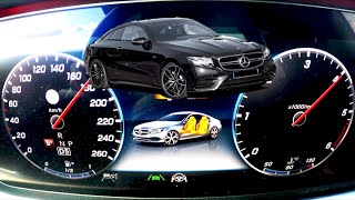 MercedesBenz  E400d Coupé  Insane Acceleration 0180kmh [upl. by Terchie795]