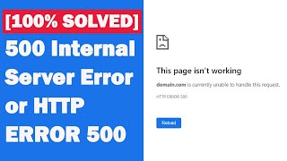 100 SOLVED  500 Internal Server Error or HTTP ERROR 500 [upl. by Nafis]