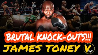 10 James Toney Greatest Knockouts [upl. by Airdnaxila]