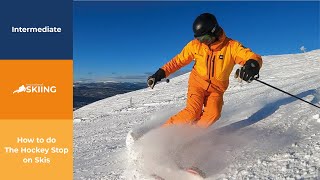 How to do The Hockey Stop on Skis WITH BONUS TIP [upl. by Llenol]