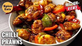 CHILLI PRAWNS RESTAURANT STYLE  CHILLI GARLIC PRAWNS  CHILLI PRAWNS [upl. by Klockau]