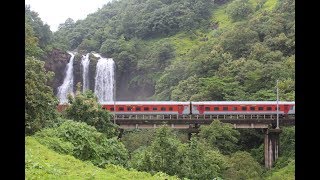 MONSOON TRAIN JOURNEY THROUGH BEAUTIFUL KONKAN RAILWAY [upl. by Jannelle]