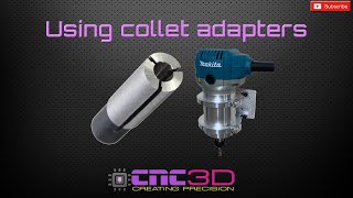 CNC Howto Using router collet adapters [upl. by Nivat763]