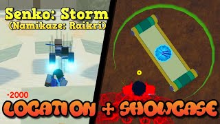 Senko Storm Namikaze Raikiri Location  Showcase  Shindo Life [upl. by Leidgam]